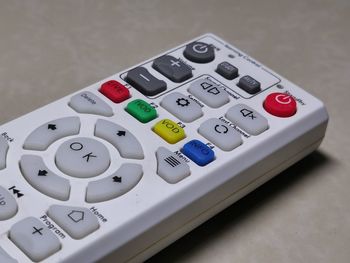 Close-up of remote control