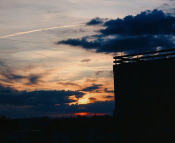 Scenic view of dramatic sky during sunset