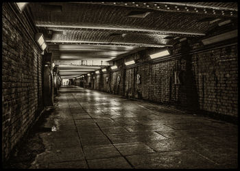 Empty corridor in building