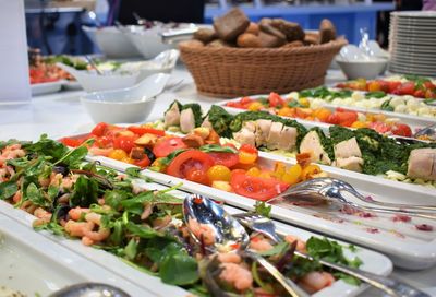 Close-up of food on table