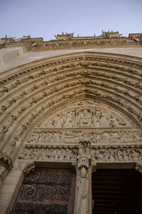 Low angle view of historical building against sky