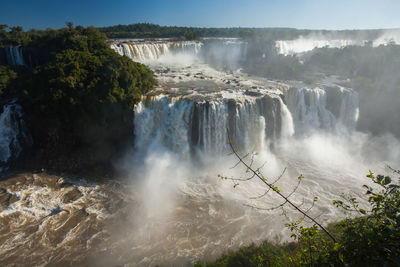 Scenic view of waterfall