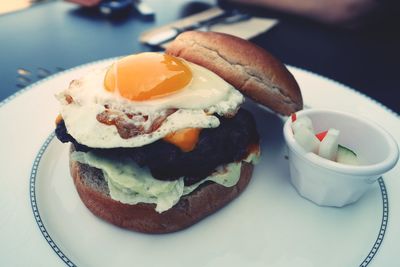 Close-up of served food