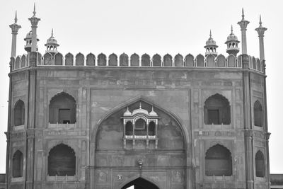 Architectural detail of jama masjid mosque, old delhi, india, the spectacular architecture