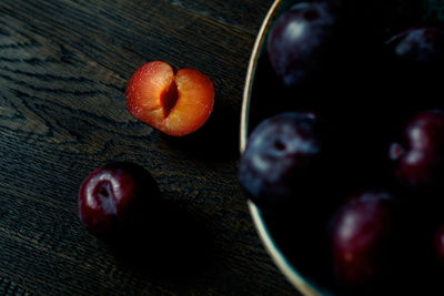 Close-up of fruits on table