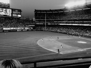 Group of people in stadium