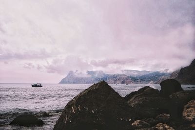 Panoramic view of sea against sky