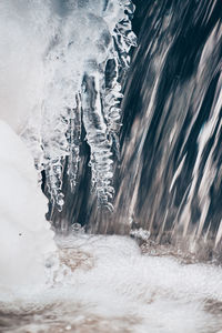 Scenic view of sea during winter