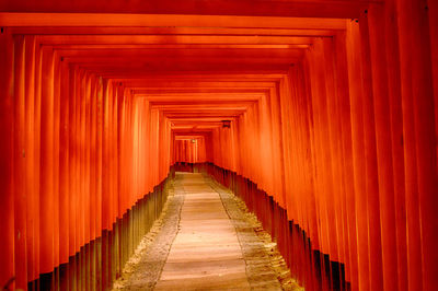 View of empty corridor of building