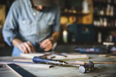 Man working in workshop