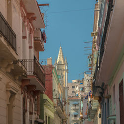 Low angle view of residential buildings against sky