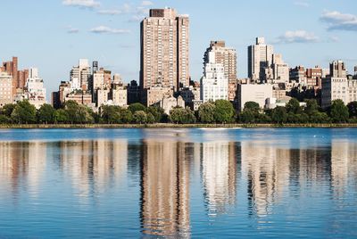 City skyline with waterfront