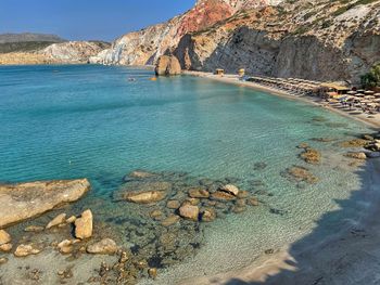 High angle view of beach