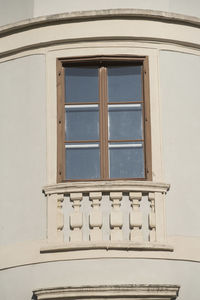 Low angle view of window on building