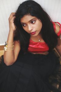 Portrait of a beautiful young woman
