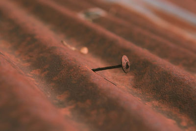 Full frame shot of rusty corrugated iron