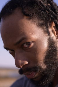 Close-up portrait of young man