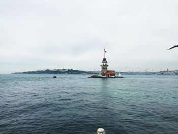 View of ship in sea