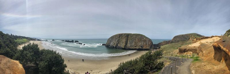 Panorama of the central oregon coast. 