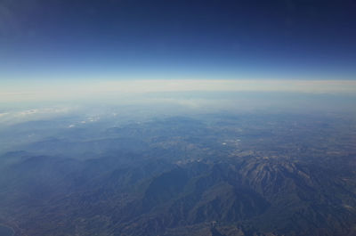 Aerial view of dramatic landscape