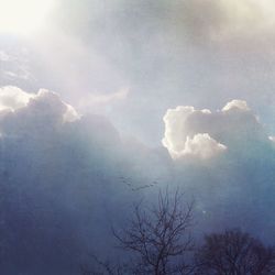 Low angle view of cloudy sky