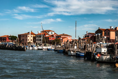 View of boats in sea