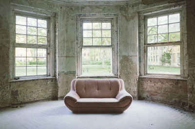 Sofa on floor at home