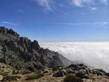 Scenic view of mountain against sky