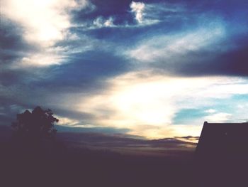 Low angle view of cloudy sky