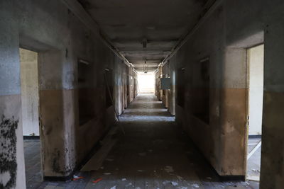 Empty corridor of building