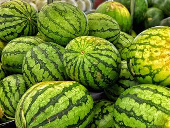 Full frame shot of green fruits for sale in market