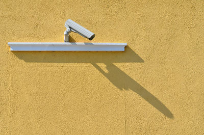 High angle view of shadow on wall