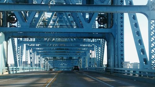 View of suspension bridge