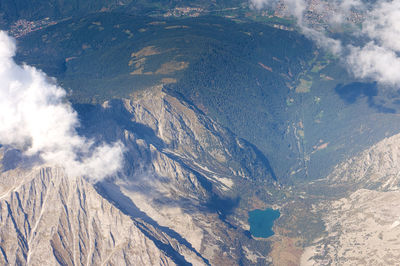 Aerial view of dramatic landscape