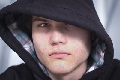 Close-up portrait of young man