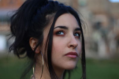 Close-up portrait of young woman