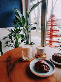 Potted plant on table