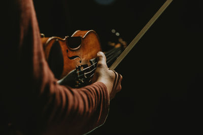 Close-up of a violin