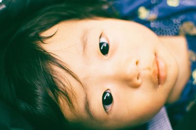 Close-up portrait of cute boy