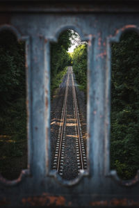 Close-up of railroad track