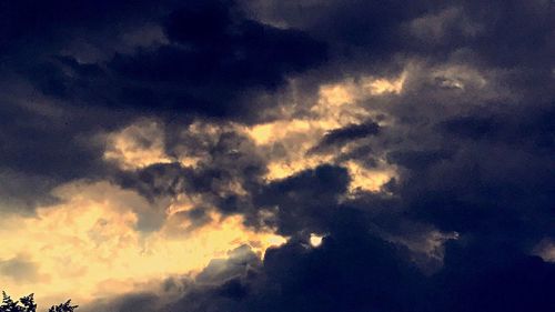 Low angle view of clouds in sky