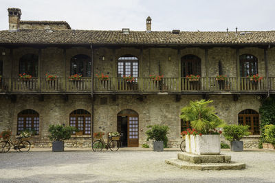 Exterior of historic building against sky