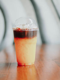 Close-up of drink on table