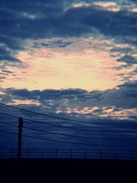 Scenic view of cloudy sky at sunset