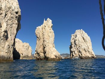 Rock formations in sea