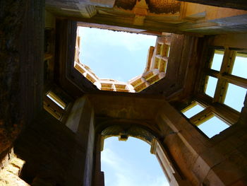 Low angle view of historic building against sky