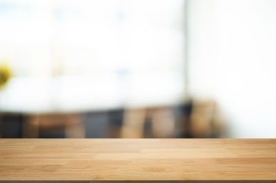 Close-up of wooden table