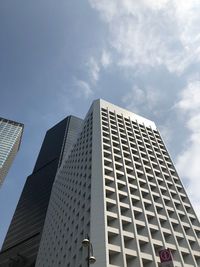 Low angle view of modern building against sky