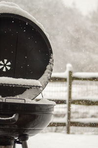 Close-up of raindrops on snow