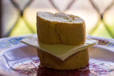 Close-up of cake in plate